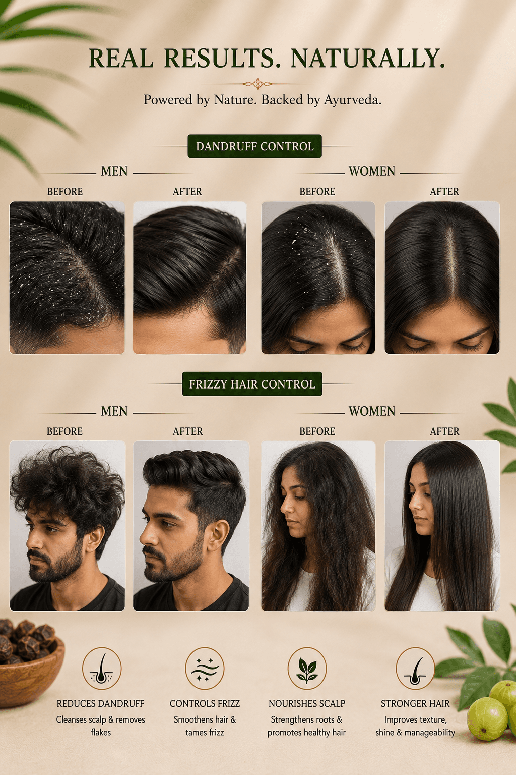 HairAyur Hair Care Combo (HairOil + Shampoo)